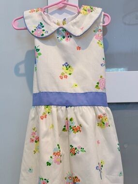 The Beaufort Bonnet Company Cindy Lou Dress with Blue Trim